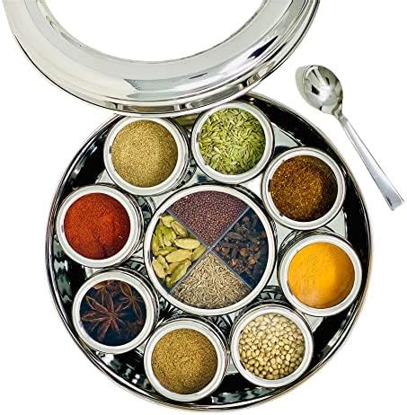 long steel boxes tray for spices|Amazon.com: Steel Spice Box.